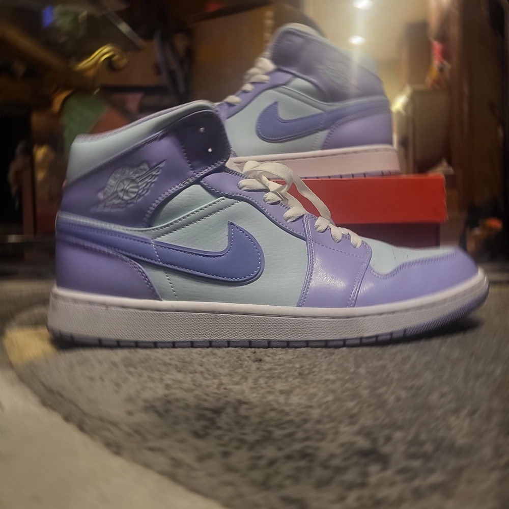 Jordan 1 mid "purple aqua" 11 men's
